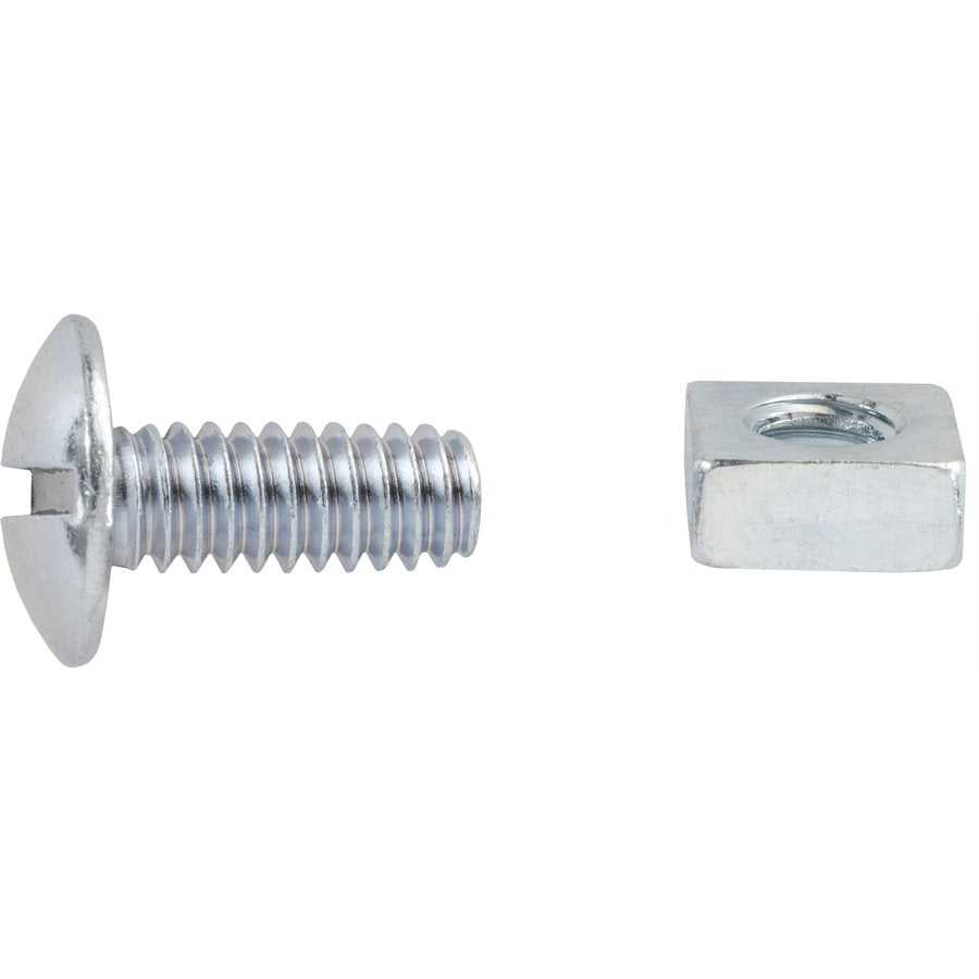 Auveco 23505 Slotted Truss Head License Plate Screw W/Square Nut 1/4-20 X 9/16 Qty 100 