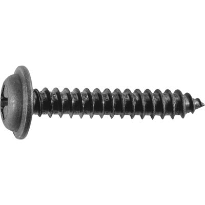 Auveco 23631 Phillips Flat Top Washer Head Tapping Screw 8 X 1 - Black Qty 100 