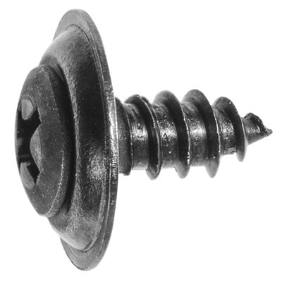 Auveco 23805 Phillips Oval Head Tapping Screw Countersunk Washer 10 X 1/2 - Black Qty 50 