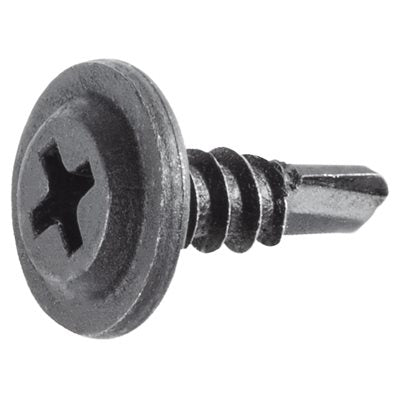 Auveco 23909 Phillips Washer Head Tapping Screw W/Tek Point M4 2-1 41 X 12mm - Black Qty 100 
