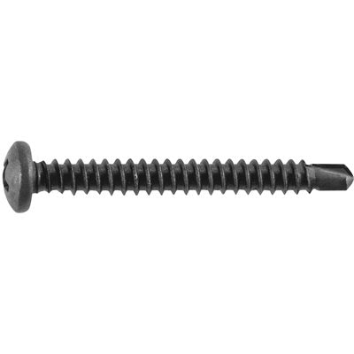 Auveco 24132 Phillips Pan Head Tapping Screw W/Tek Point 8 X 1-1/2 - Black Qty 100 