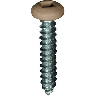 Auveco # 25359 6 x 3/4" Tan Painted Square Drive Pan Head Tapping Screw. Qty 100.