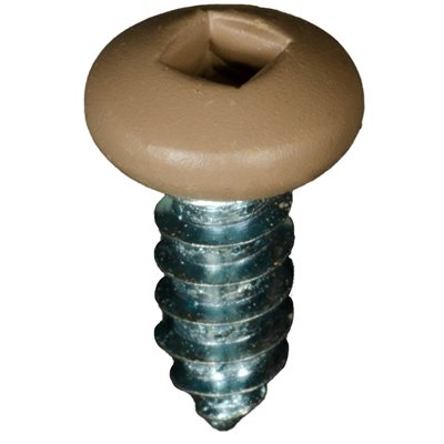 Auveco # 25380 10 x 1/2" Tan Painted Square Drive Pan Head Tapping Screw. Qty 100.