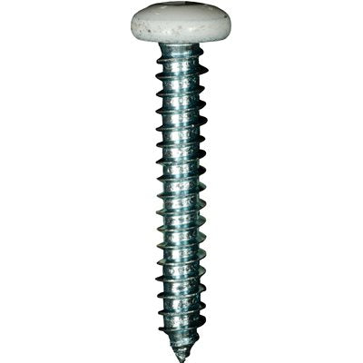 Auveco # 25390 10 x 1-1/4" White Painted Square Drive Pan Head Tapping Screw. Qty 100.