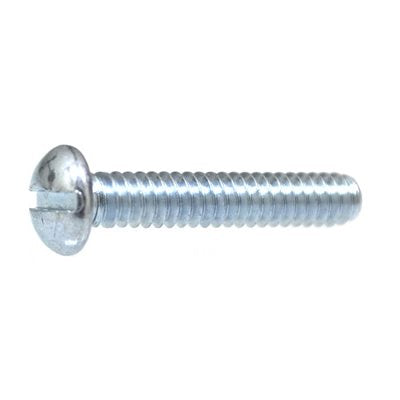 Auveco # 2550 12-24 X 1-1/2" Slotted Round Head Machine Screw Zinc. Qty 100.