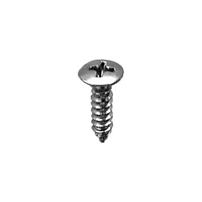 Auveco # 2709 8 X 5/8" Phillips Oval Head Tapping Screw Chrome. Qty 100.
