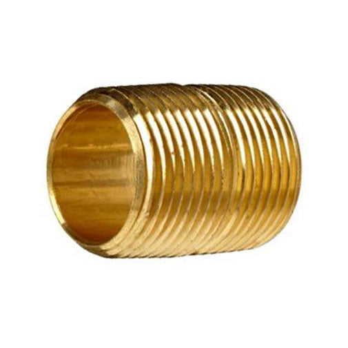 Auveco 305 Brass Close Nipple 3/4 Length 1/8 Pipe Threads Qty 5 