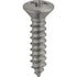 Auveco # 3068 4 X 1/2" Phillips Oval Head Tapping Screw Chrome. Qty 100.