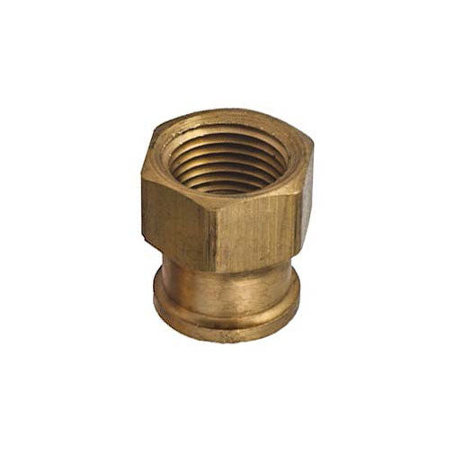 Auveco 339 Brass Reducing Coupling 1/2 Threads A 3/8 Threads B Qty 5 