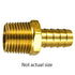 Auveco 434 Hose Barb To Taper Male Pipe 1/2 Inside Dia 3/8 Threads Qty 5 