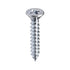 Auveco # 5647 4 X 3/8" Phillips Flat Head Tapping Screw Zinc AB. Qty 100.