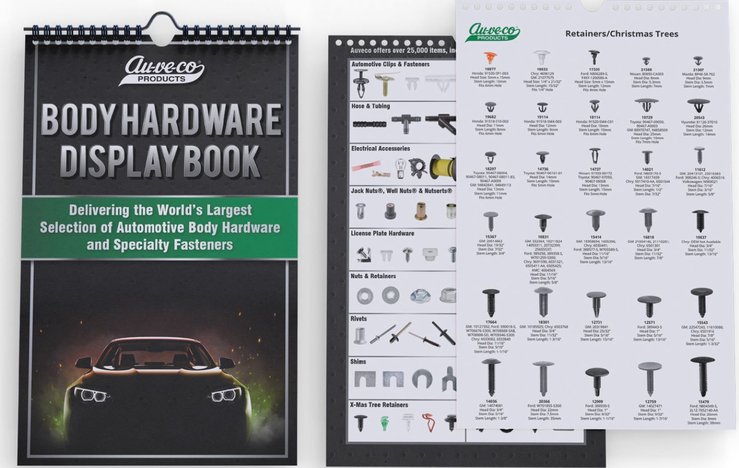 Auveco # BHDB-1 Body Hardware Display Book For Repair & Body Shops. Qty 1.