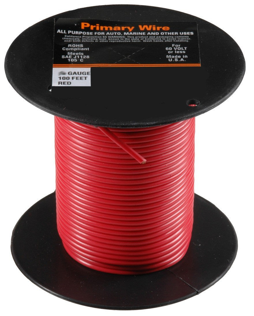 Auveco 12419 Plastic Primary Wire Red 25 Feet 14 Gauge Qty 1 