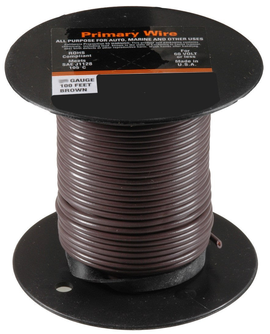 Auveco 15257 Primary Wire 16 Gauge Brown 100 Feet Qty 1 