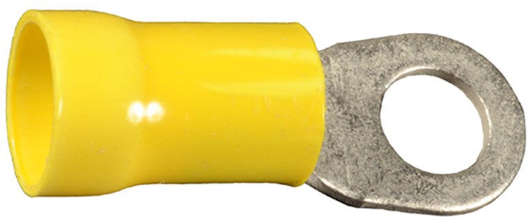 Auveco 17052 Vinyl Insulated Ring Terminal 4 Gauge 3/8 Stud Yellow Qty 10 