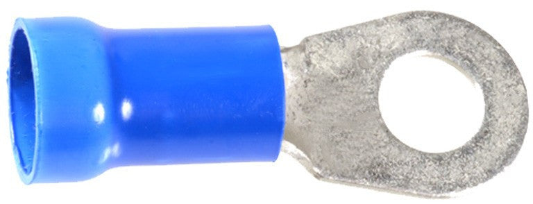 Auveco 17048 Vinyl Insulated Ring Terminal 6 Gauge 3/8 Stud Blue Qty 15 