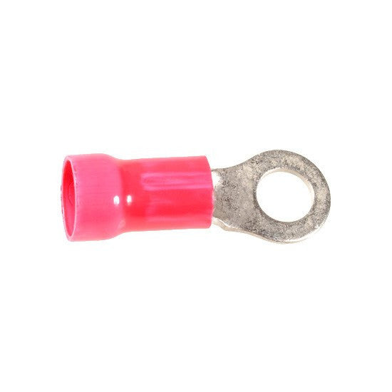 Auveco 17042 Vinyl Insulated Ring Terminal 8 Gauge 1/4 Stud Red Qty 25 