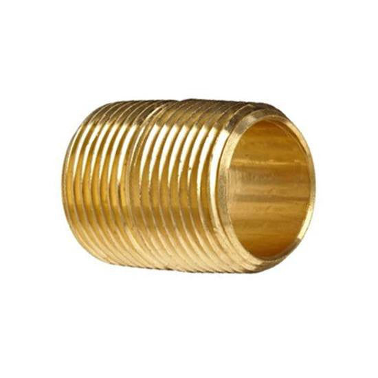 Auveco 308 Brass Close Nipple 1-1/8 Length 1/2 Thread Qty 5 