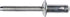 Auveco 22066 Ford Specialty Rivet, All Steel, Zinc And Clear Trivalent W702554-S900C Qty 10 