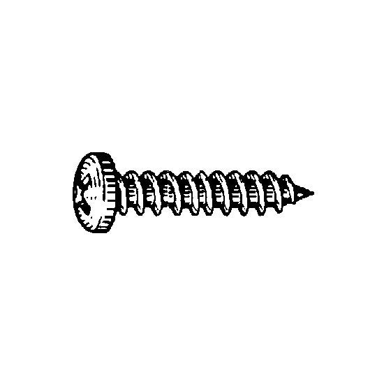 Auveco 3071 4 X 1/4 Phillips Pan Head Tapping Screw Zinc Qty 100 