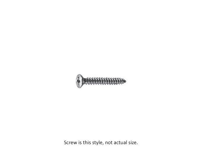 Auveco 2700 6 X 3/4 Phillips Oval Head Tapping Screw Zinc Qty 100 