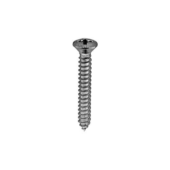 Auveco 2716 8 X 1-1/4 Phillips Oval Head Tapping Screw Chrome Qty 100 