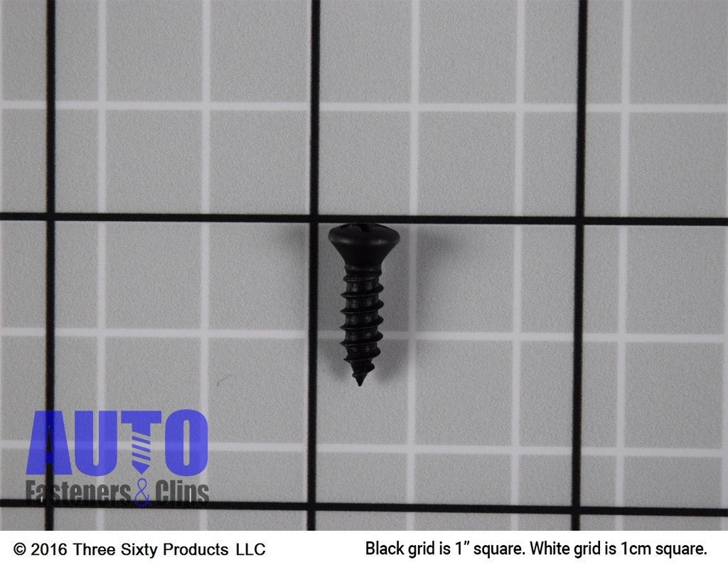 Auveco 10162 8 X 1/2 Phillips Oval Head Tapping Screw With 6 Head Black Oxide Qty 100 