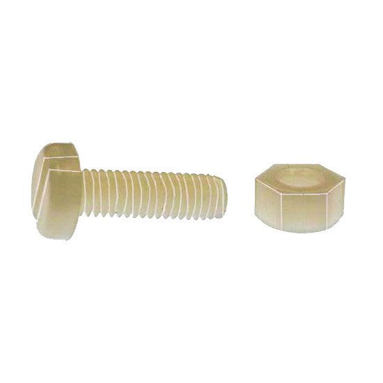 Auveco 13934 Nylon License Plate Screw And Nut M6-1 0 X 20mm Qty 25 