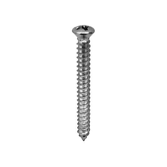 Auveco 1932 Phillips Oval 6 Head Tapping Screw 8 X 1-1/2 Chrome AB Qty 100 