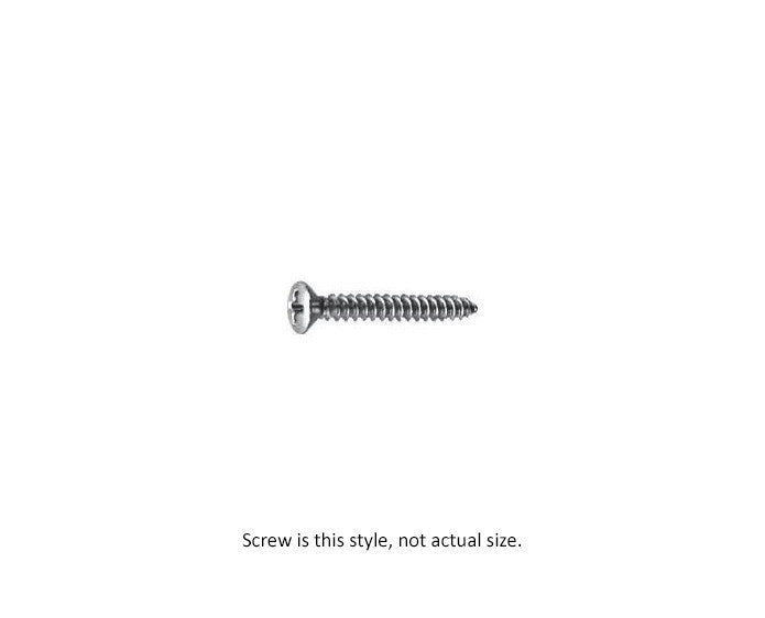 Auveco 1801 Phillips Oval Tapping Screw 8 X 1 Zinc 6 Head Qty 100 