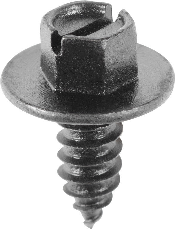 Auveco 20446 Slotted Hex Washer Head License Plate Screw Number 14 X 5/8 Qty 50 