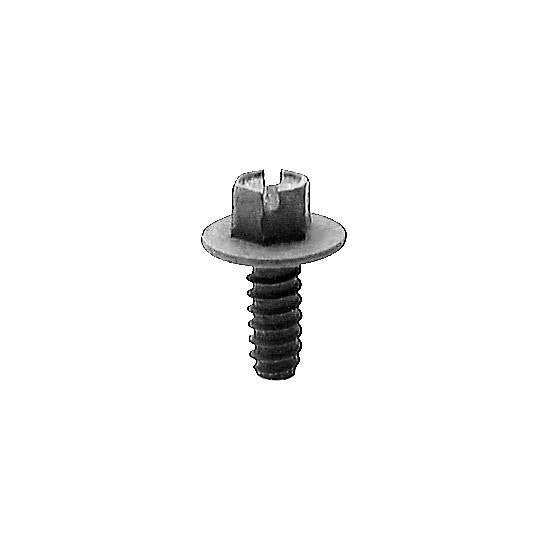 Auveco 16421 Slotted Hex Washer Head License Plate Screw Number 14 X 5/8 Black Qty 50 